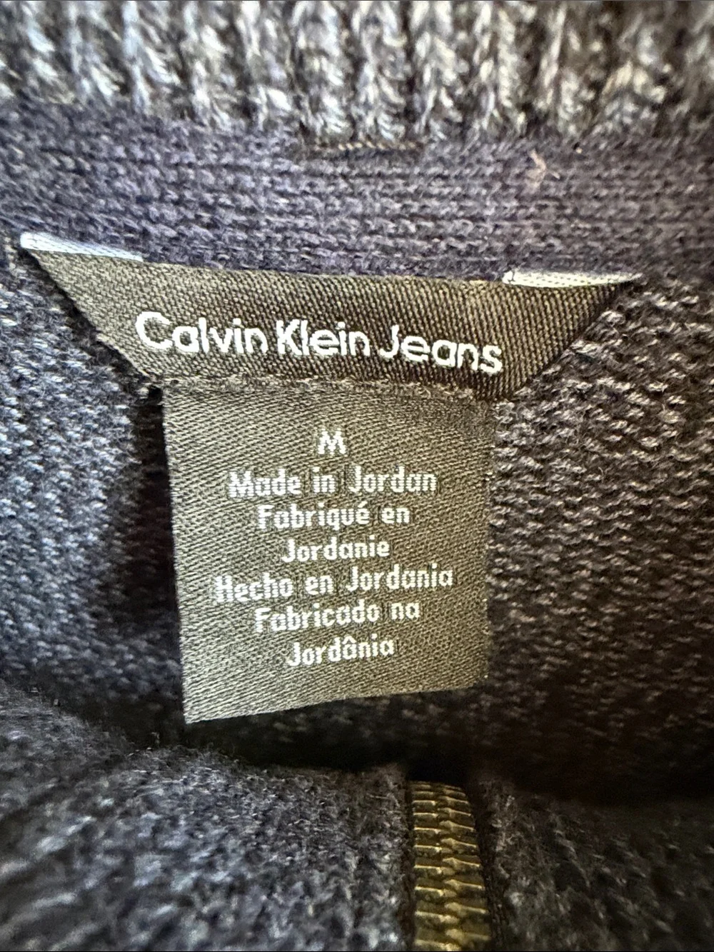 Calvin Klein Jeans Men's Half-Zip Sweater - Charcoal